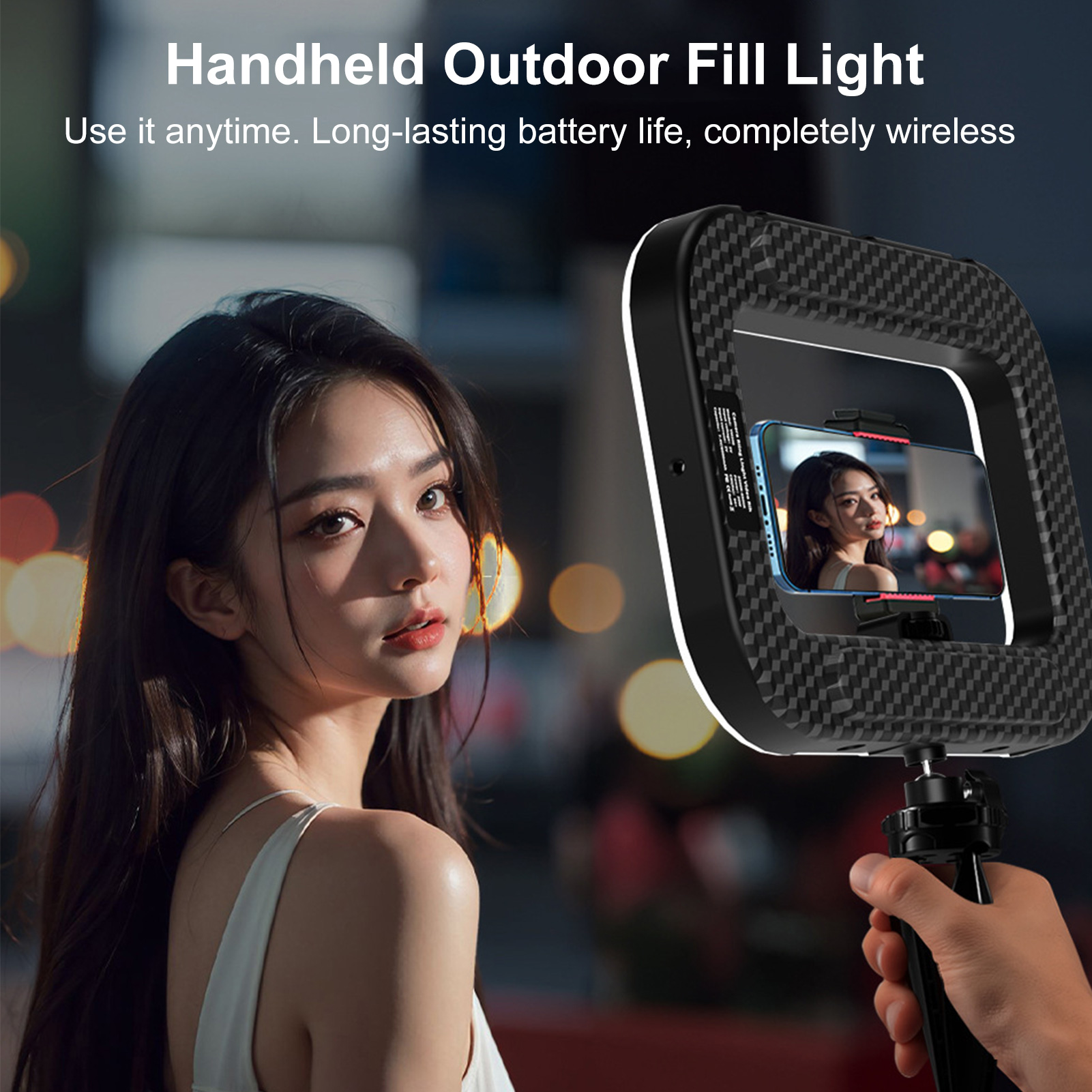 Photography Lighting Professional - Stabilisateur de téléphone portable rechargeable avec