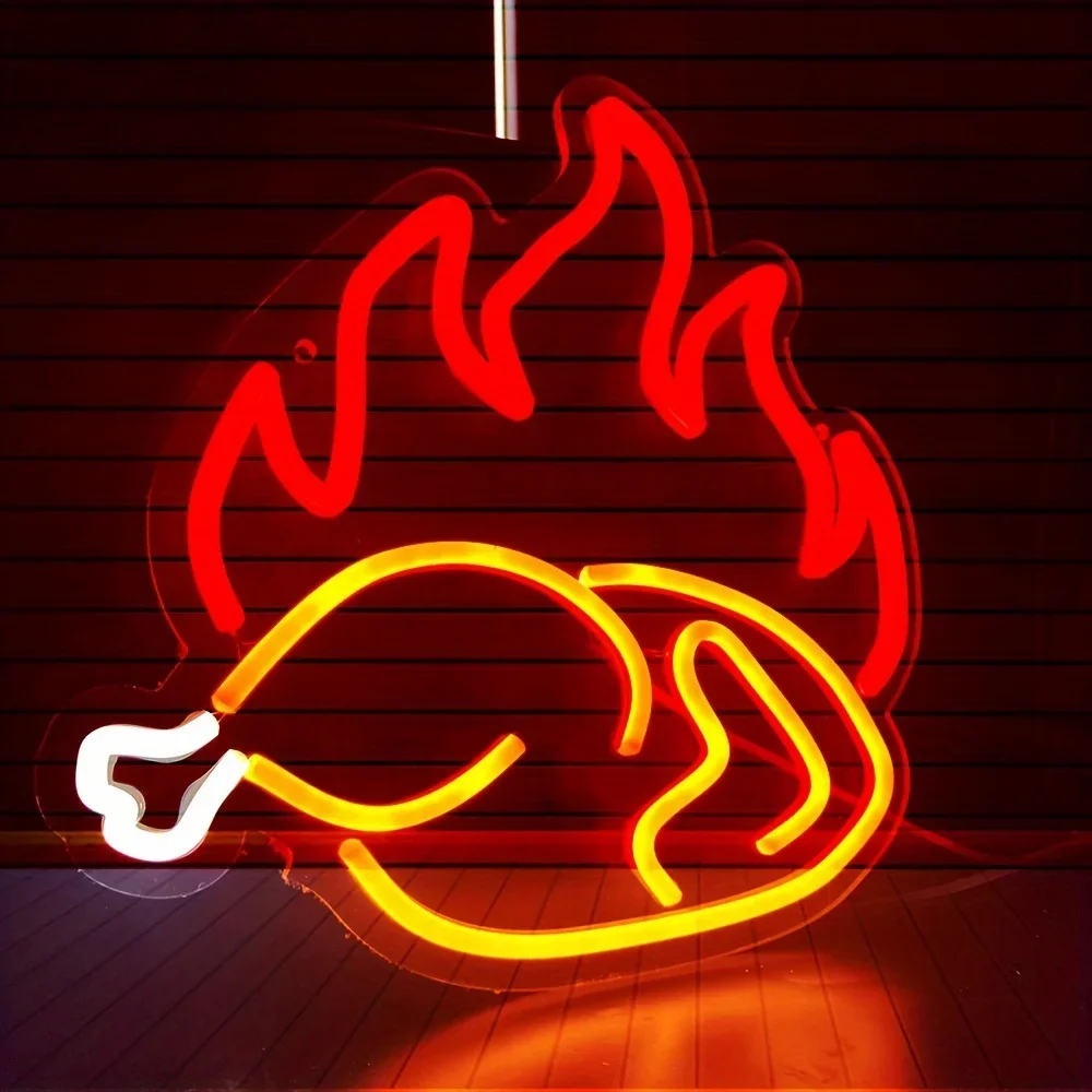 Photography Lighting For Food - Enseigne lumineuse au néon de poulet