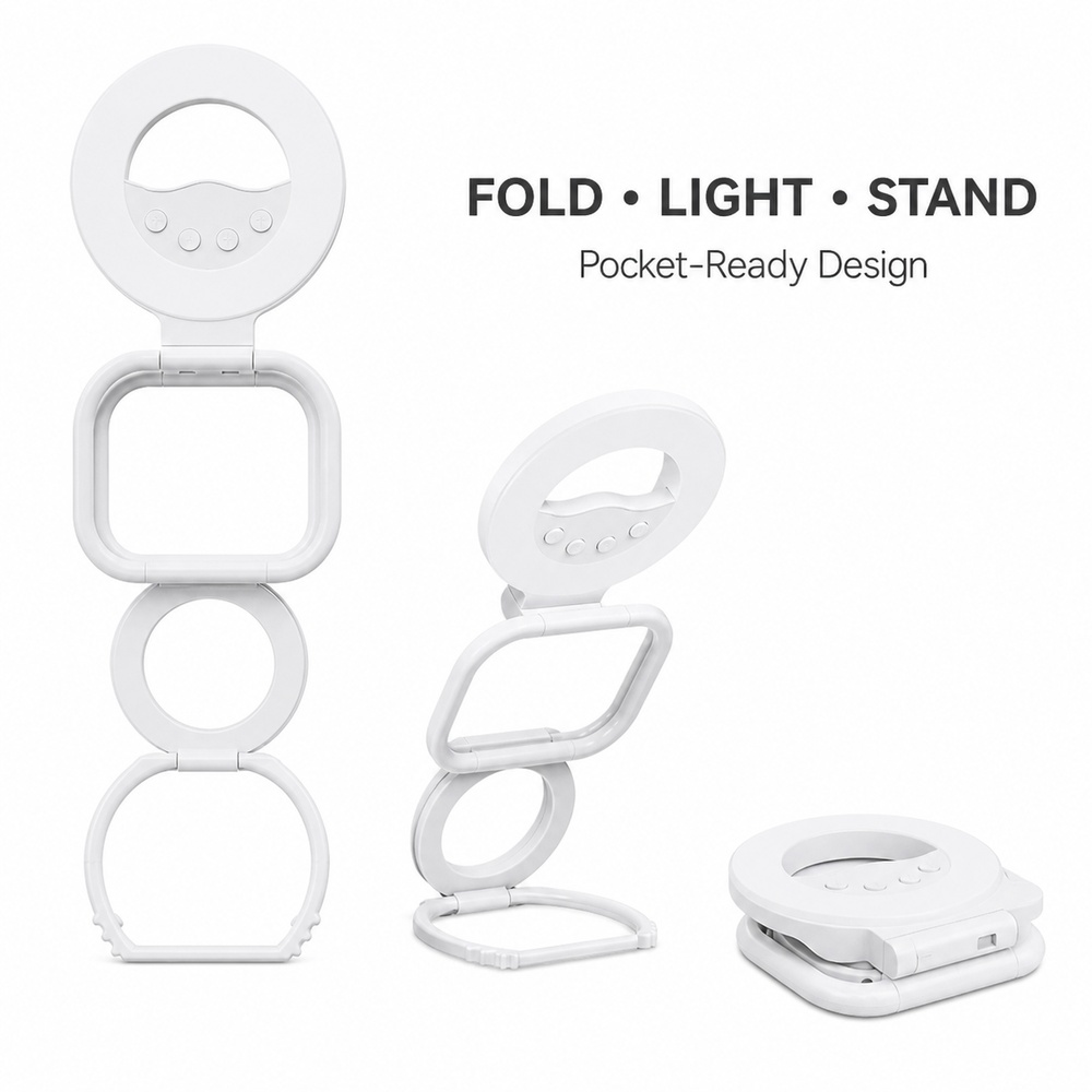 Stand Lighting Photography - Support de téléphone pliable avec lumière