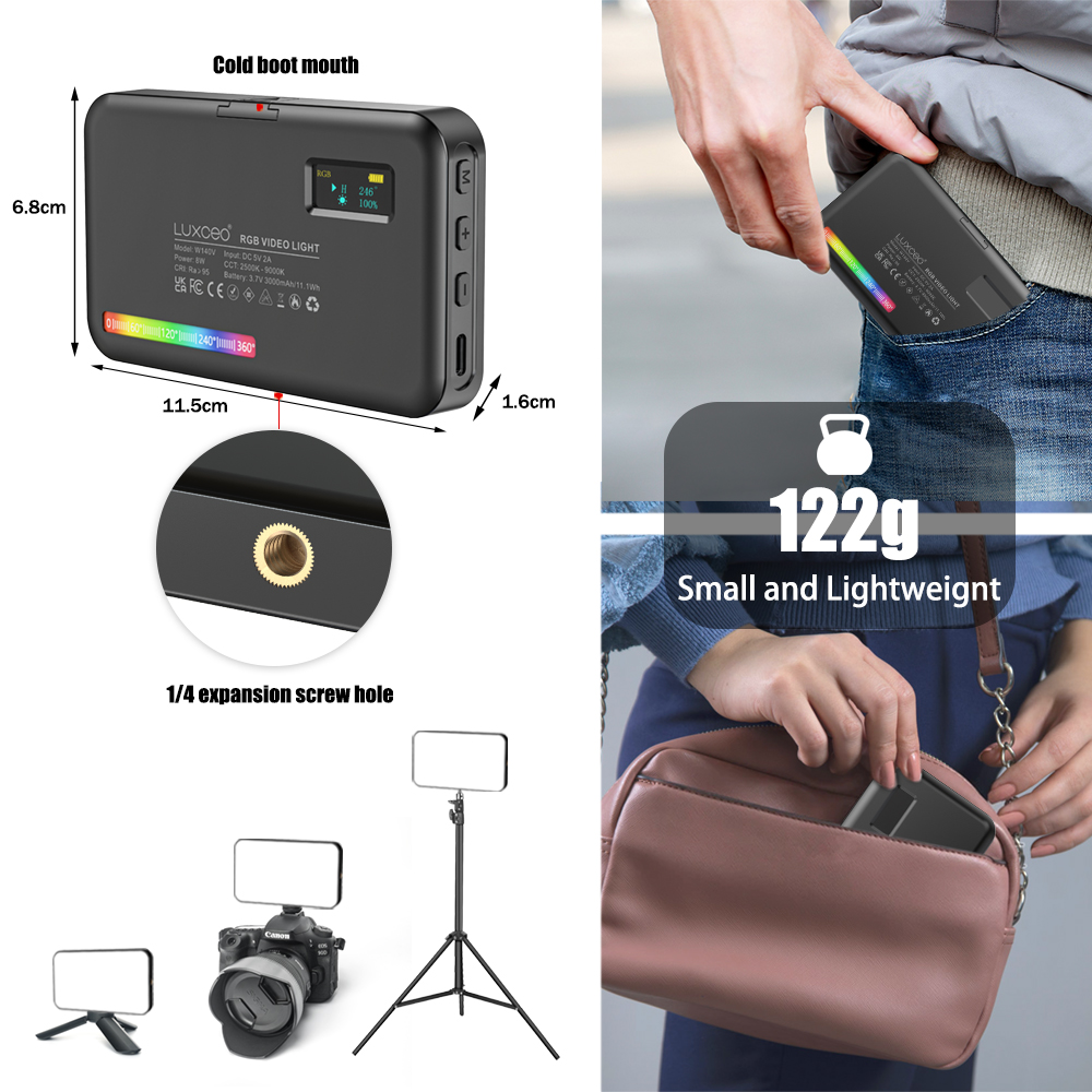 LUXCEO V10 PRO lumière vidéo p - Torjim Rgb Photography Video Lighting avis et prix