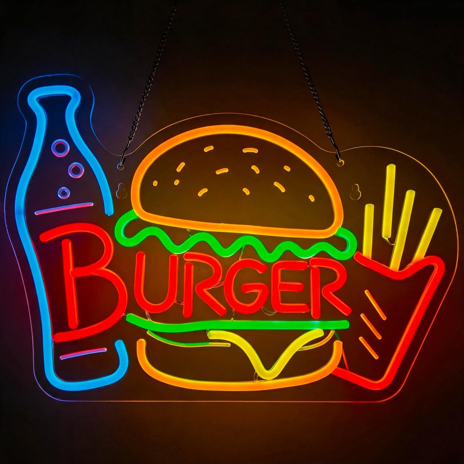 Enseigne lumineuse néon Burger - Photography Lighting For Food avis et prix