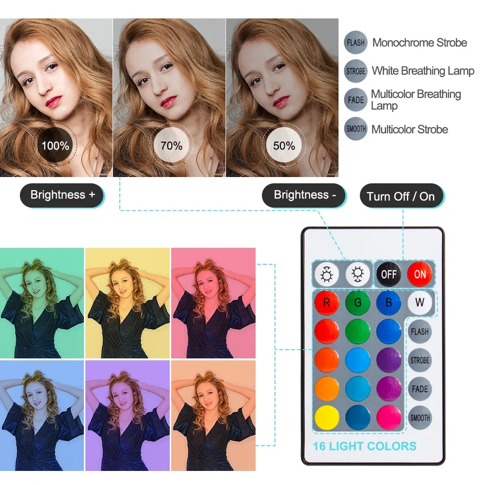 Anneau lumineux RGB de 10 pouc - Photography Lighting Circle avis et prix