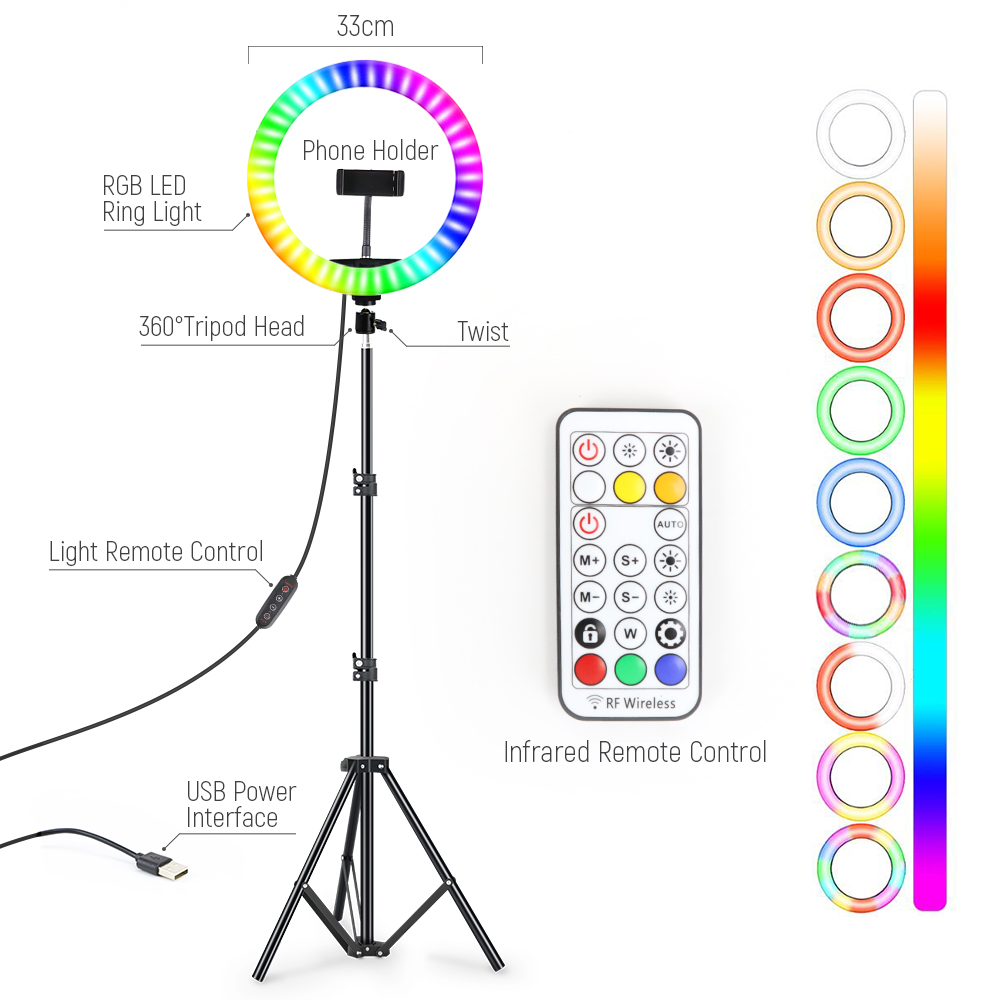 Anneau lumineux Led RGB pour S - Photography Lighting Circle avis et prix