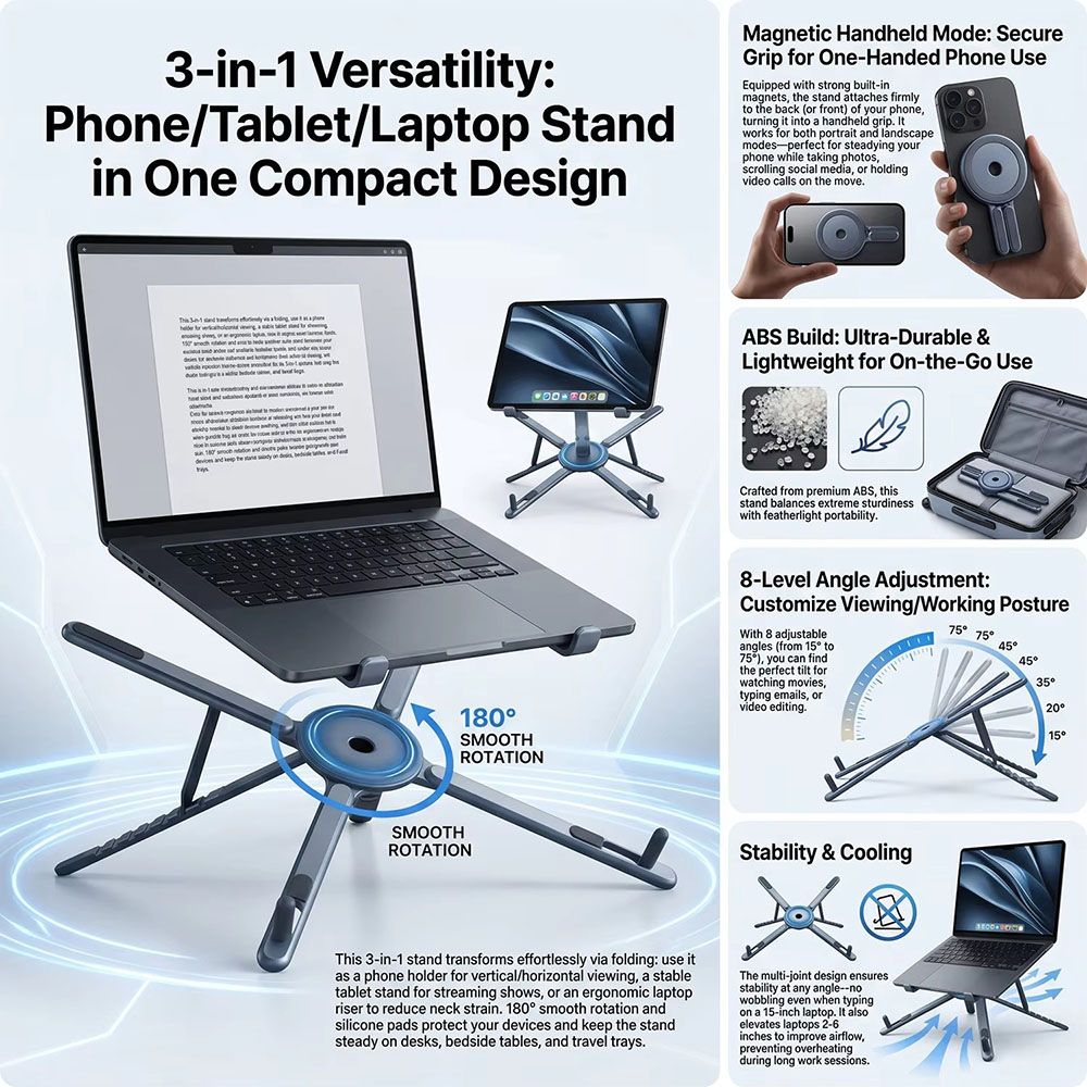 Support de téléphone magnétiqu - Stand Lighting Photography avis et prix