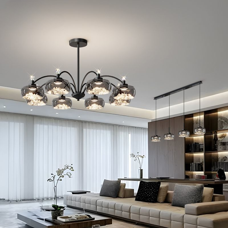 Lustre Led en verre moderne po - Photography Lighting For Food avis et prix